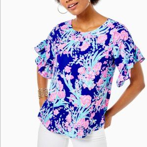 Lilly Pulitzer Darlah Top in Lileeze Print Size L